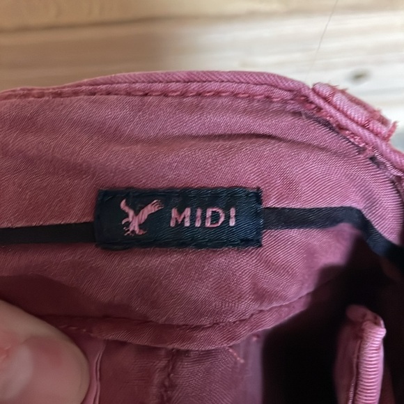 American Eagle Outfitters size 8 Midi Chino Mauve Pink Mid-rise 5” Inseam Shorts - Picture 10 of 12